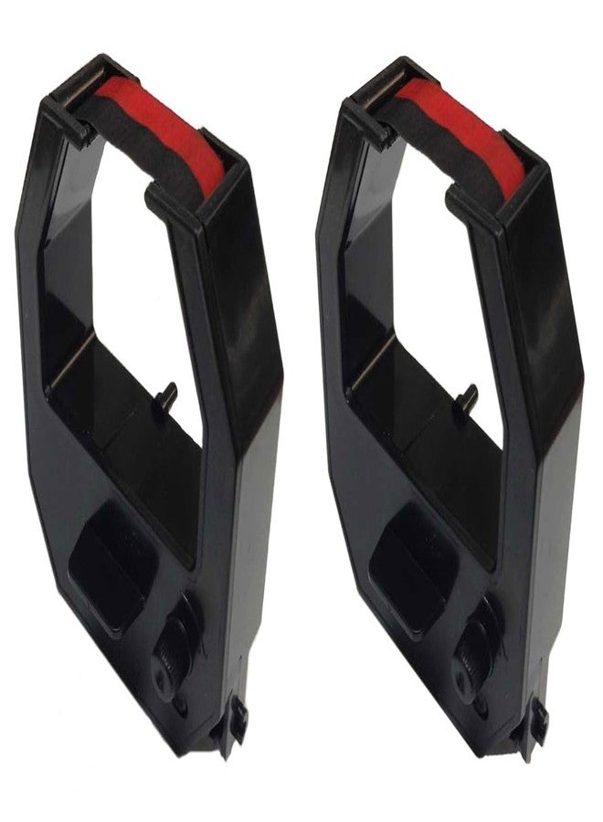COMPUMATIC (2 Pack) Replacement uPunch Time Clock Ribbon fits HN1000 HN2000 HN3000 HN4000 FN1000, Also Fits Pyramid 2500 2650pro 3800, Nile 4500PP, Black/Red Ink, Compatible - Image 1